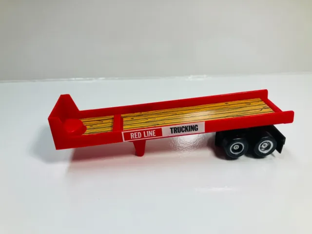 ( 1 ) Tyco US 1 Red LINE FLATBED TRAILER ~ New Unused ~ Case Fresh ~ NONE BETTER