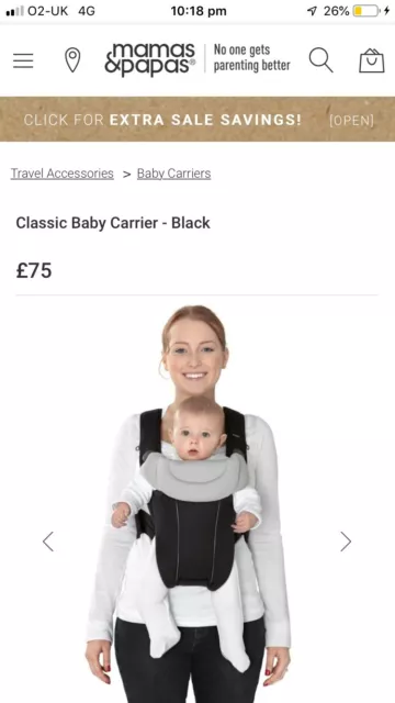 mamas and papas baby carrier