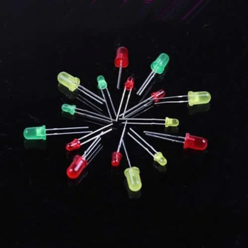 100 pz diodo emettitore luce testa rotonda LED 3 mm 5 mm rosso verde giallo colore misto