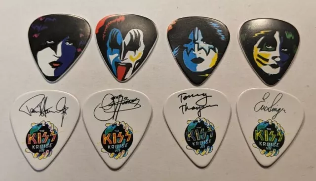 KISS KRUISE VII Set of 4 FACES Picks 2017 Guitar Pic Pick