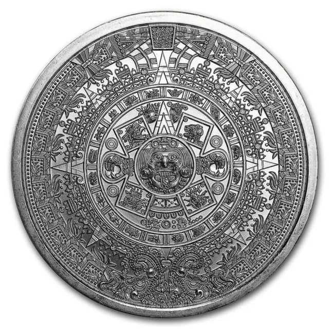 Maya Kalender / Azteken / Mexiko - 999 Silber - Silberbarren - Medaille