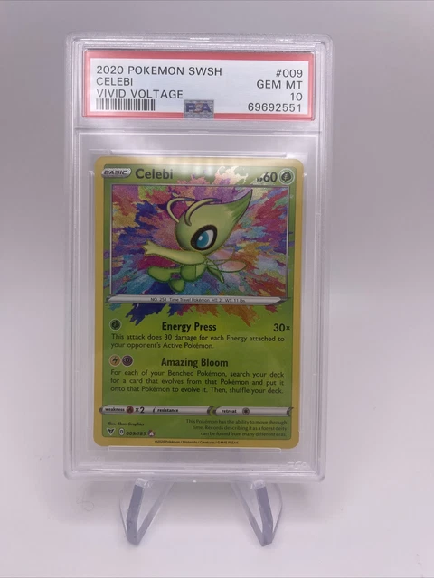 2020 Pokemon Vivid Voltage #009 Celebi Amazing Rare PSA 10 Gem Mint 💎