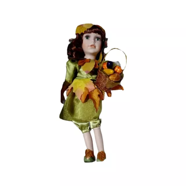 Heritage Signature Collection Porcelain Doll Kaylee Wood Wagon & Flower Basket