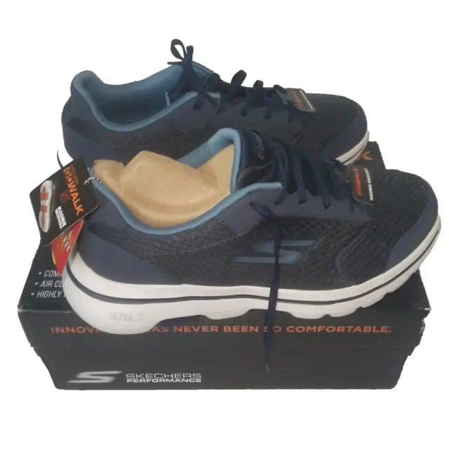 Skechers Performance Go Walk 5- Demitasse Navy Blue Shoes 55509 Mens Sz 11 EWW