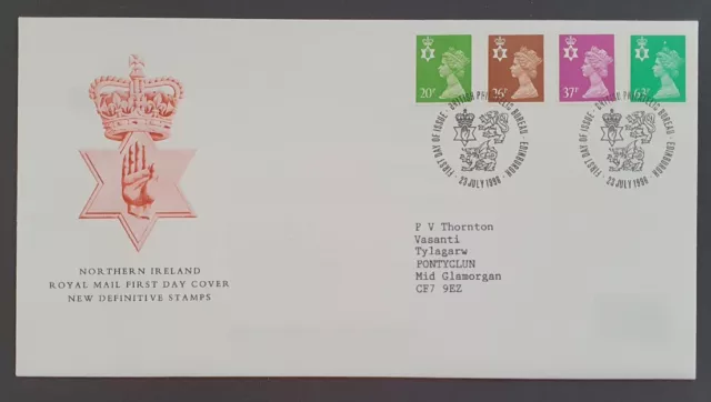 GB Great Britain stamps QE2 Jul 1996 First Day Cover N Ireland Definitives