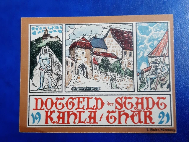Kahla Notgeld 10 Pfennig 1921 Emergency Money Germany Banknote (27044)