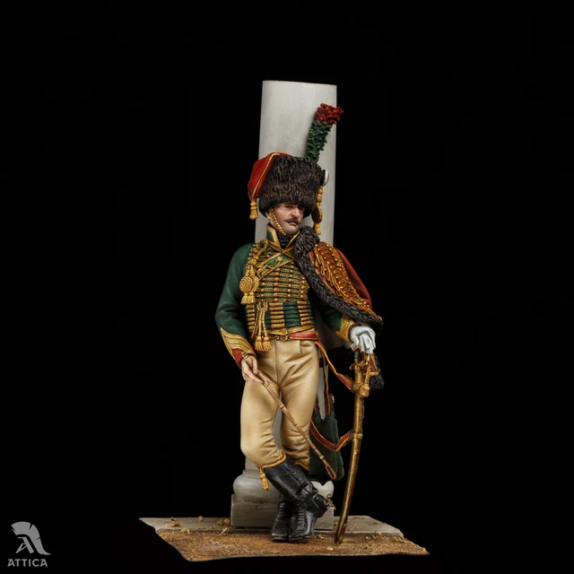 Cheval Chasseur De La Garde – Soldat En étain Peint à La Main – Figurine 54mm Pour Collectionneurs