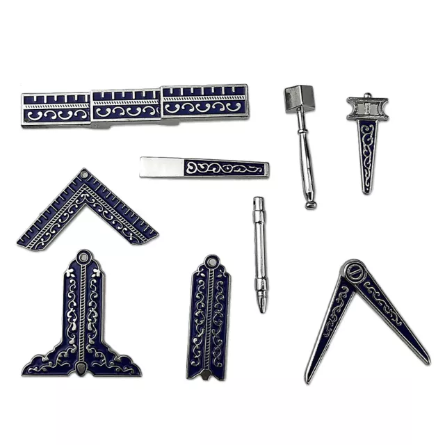 Masonic Compass & Square Freemason Complete Metal Working Tools Set 3