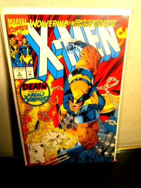 X-MEN #9 JIM LEE ART 1992 MARVEL COMICS Wolverine Vs Ghost Rider BAGGED BOARDED