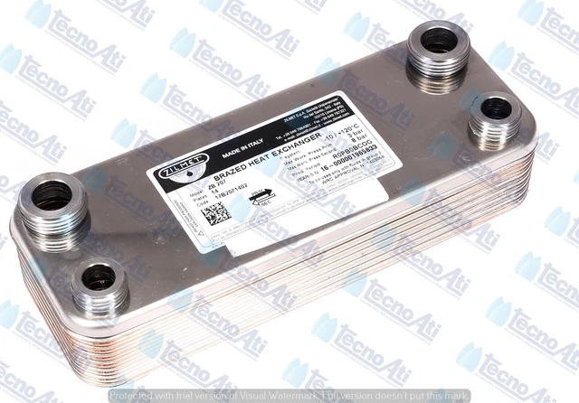 Scambiatore Secondario 14 Piastre Caldaie Vaillant 064946 Tecnoblock VCW NUOVO