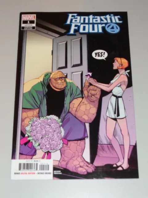 Fantastic Four #1 Variant Second Print Marvel Comics October 2018 Vf (8.0)