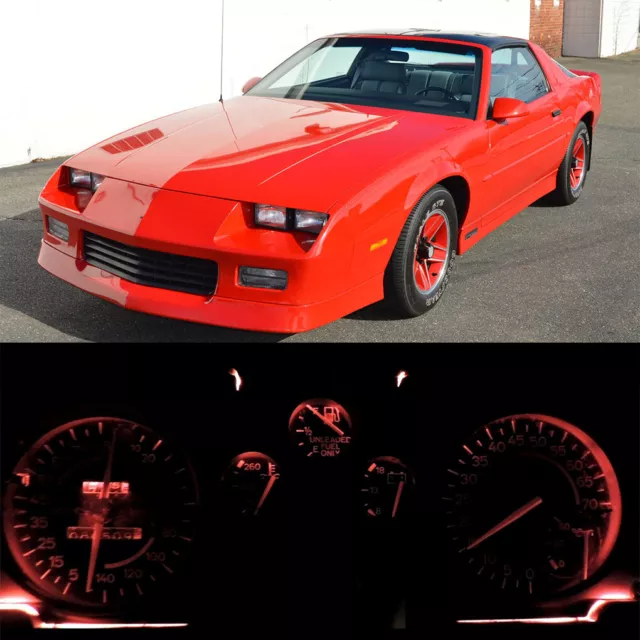Gauge Cluster LED Dashboard Bulbs Red Kit For Chevy 1982-1989 Camaro IROC Z28
