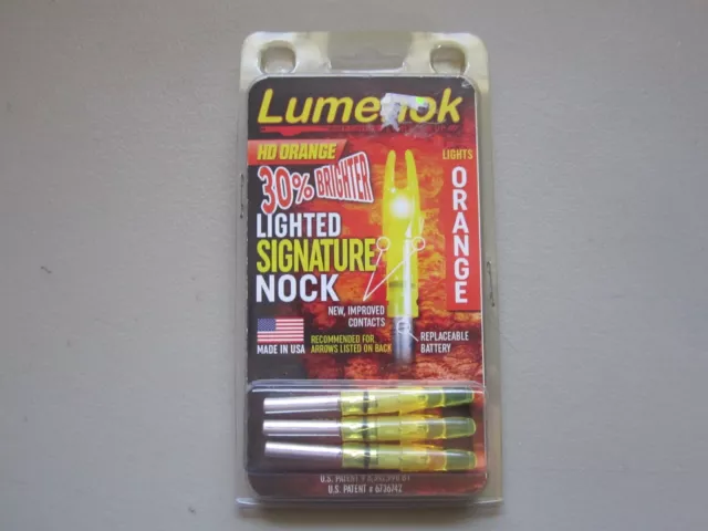 Burt Coyote Lumenok Lighted Nock SL3 HD Orange 3 Pack #00033