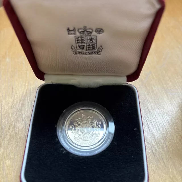 Two x 1983 Silver proof One Pound Coins with boxes