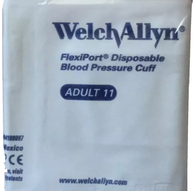 20X WELCH ALLYN Disposable SOFT  BLOOD PRESSURE CUFF ADULT Size 11L (Box of 20)