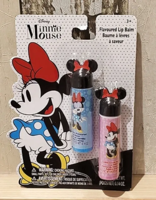 Minnie Mouse Lip Balm Flavored Soothing Moisturizing Cotton Candy Blueberry Cute