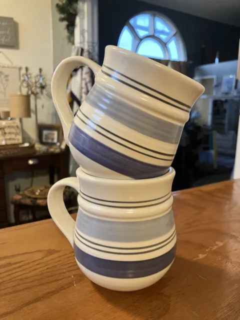 Pfaltzgraff Rio Blue Stoneware Coffee Tea Mug 10oz Set of Two