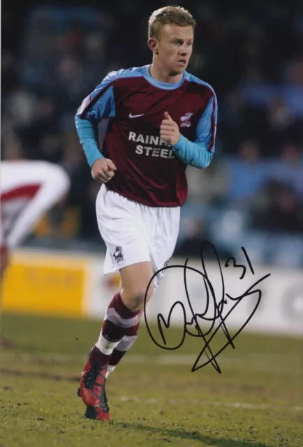 Mark Duffy Hand Signed 12x8 Photo - Scunthorpe United - Football Autograph.