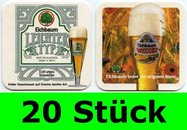 20 Stück Bierdeckel Eichbaum Brauerei Mannheim für Bar Party Theke Tresen