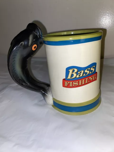 LARGE MOUTH BASS FISHING, (3-D) JUMBO SIZED, Ceramic Coffee Mug