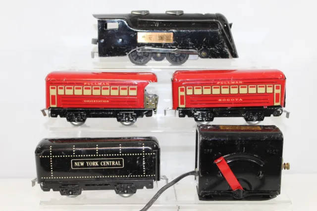 Marx Vintage 027 Prewar NYC Commodore Vanderbilt Steam Train & 57 pc. Track Set