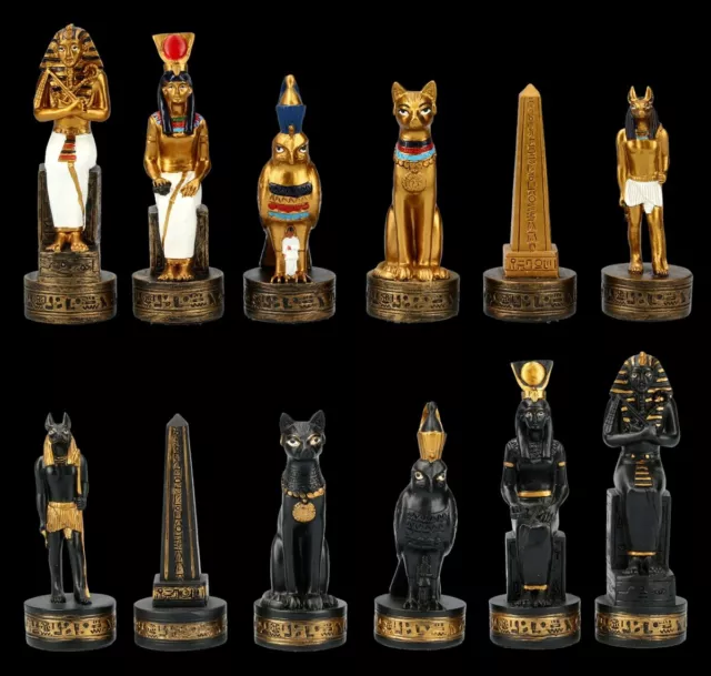 Schachfiguren Set - Altes Ägypten | Veronese, Schach Figuren, H 6,5-8 cm