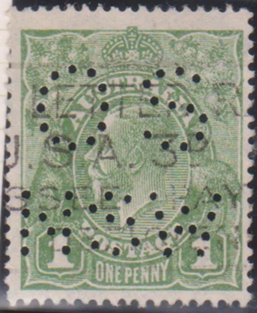 (F241-76) 1926 Australia 1/2d green KGV OS NSW SM multi W/M stamp (BZ)