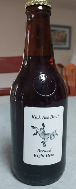 Home Brew Beer Bottle Labels (18 per sheet) Kick Ass Craft Beer Stickers