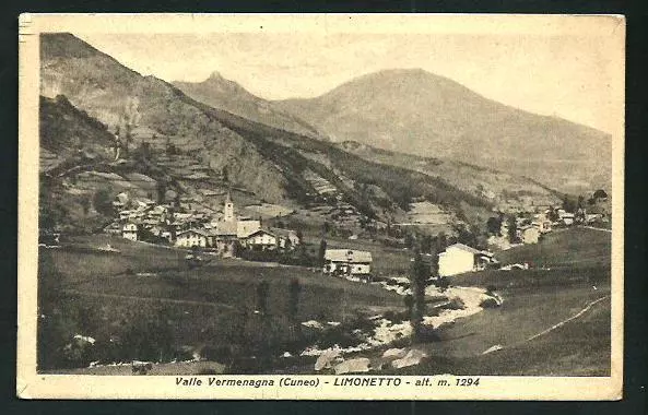 Limonetto ( Frazione di Limone Piemonte / Cuneo ) - cartolina viaggiata nel 1940