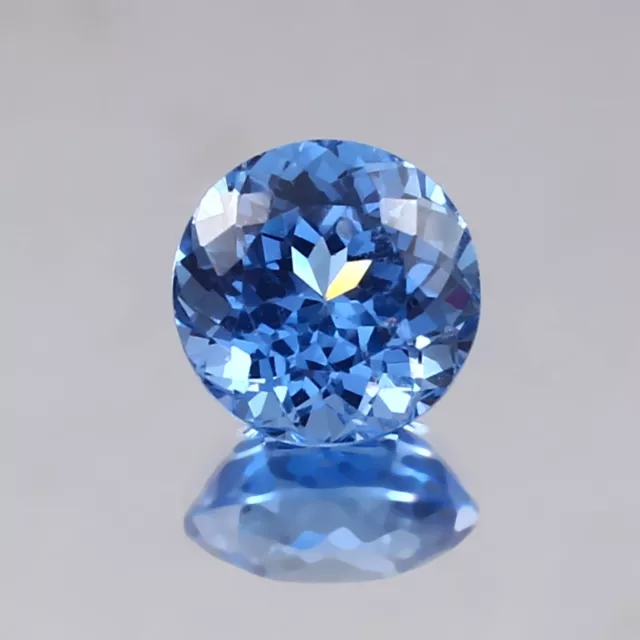 AAA Naturel sans Défaut Ceylan Bleu Spinelle Desseré Coupe Ronde Gemmes 10x10 MM