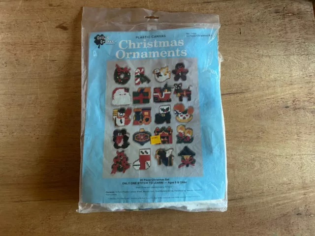 Christmas Ornament Kit Kelly's Crafts 1480 Open Bag Complete USA 20 Pc 1984 Vtg