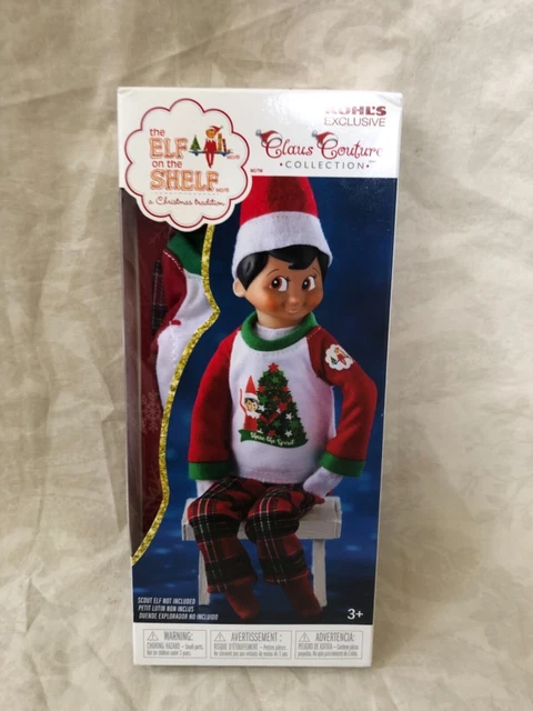 Elf on the Shelf Kohls Exclusive Claus Couture Collection Festive Flannel PJ New