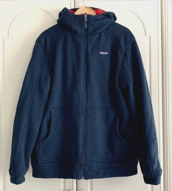 PATAGONIA BLUE QUILT Lined Better Sweater HoodieFull Zip Jacket Size