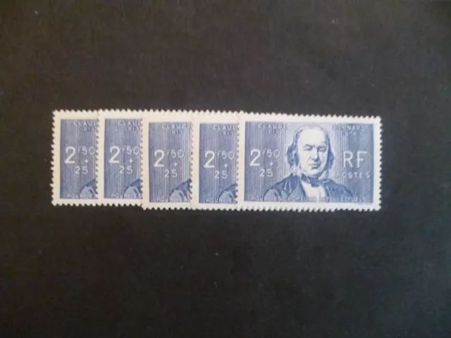 Tp France Neuf **  1940 N° 464 Lot De Cinq 60 €