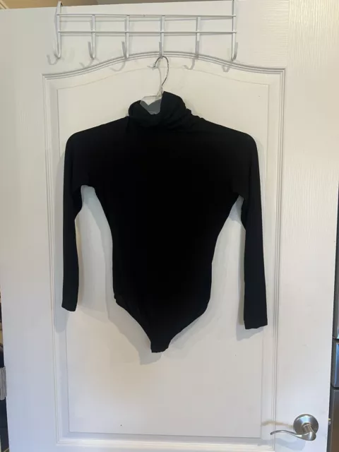 Erin Fetherston COSABELLA Women Runway Black Turtleneck BodySuit Size S