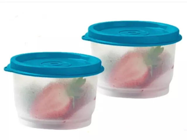 Tupperware Snack Cups - Set 2 - Blue Seal - Brand New