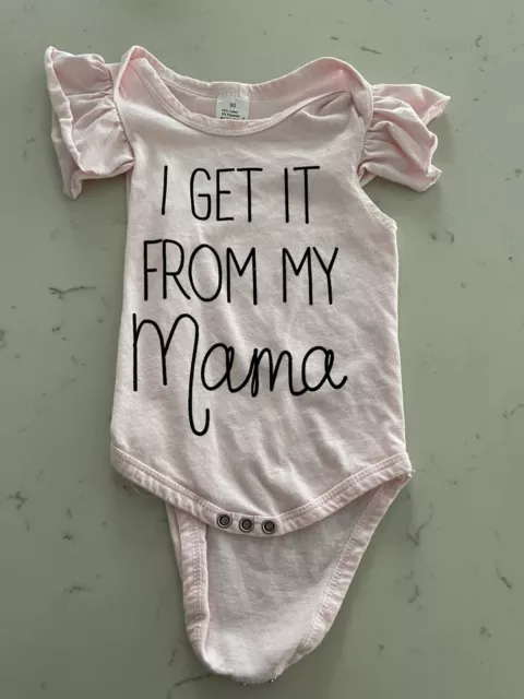 i get it from my mama pink shirt sz 90 (2T) toddler girl