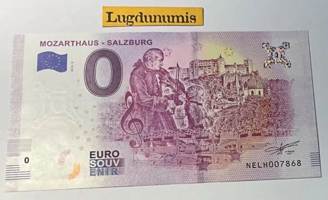 Billet 0 Euro Mozarthaus Salzburg 2018-3 euro souvenir touristique