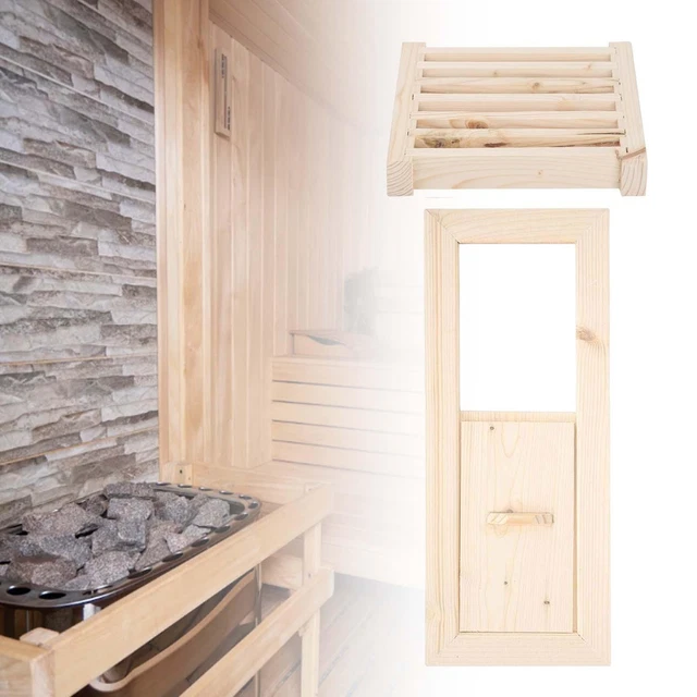 SAUNA VENT KIT Panel Ventilation Wooden Louvers Equipment for Steam