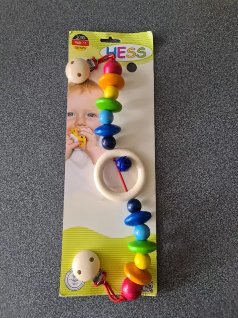 HESS Dummy Clip Wooden Baby Pacifier  Holder Soother Chain