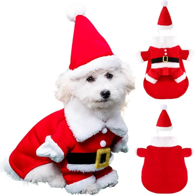 Cane Di Babbo Natale Vestiti,Costume Di Natale per Animali Domestici,Costume Da