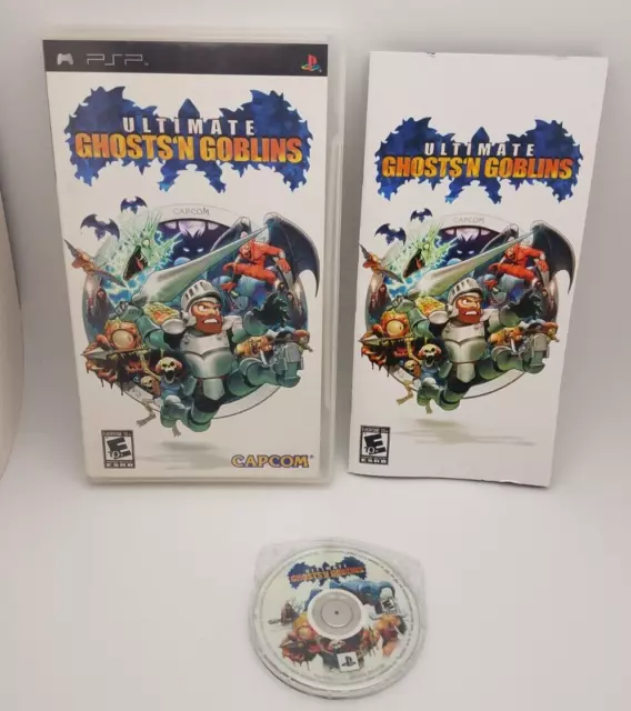 PSP LOT WITH Ultimate Ghosts 'N Goblins And 5 Other Games And A