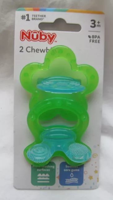 Nuby Baby Teether Chewbies Soothing Sore Gums Orthodontic Approved BPA Free New