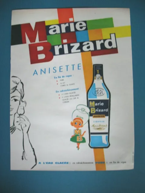 Publicite De Presse Marie Brizard Anisette Liqueur French Ad 1962