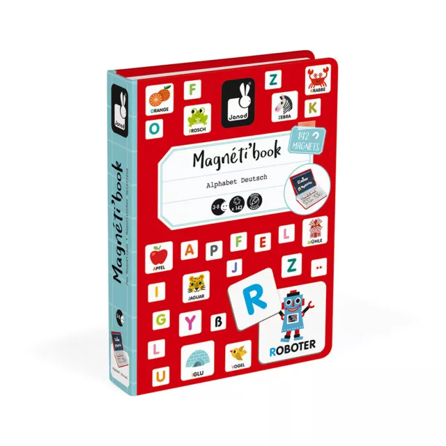 Janod J02713 Magneti Book Alphabet Deutsch NEU/OVP 2