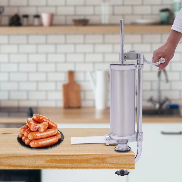 2.5L/5lbs Stainless Steel Sausage Stuffer Sausage Maker Vertical Meat Stuffer