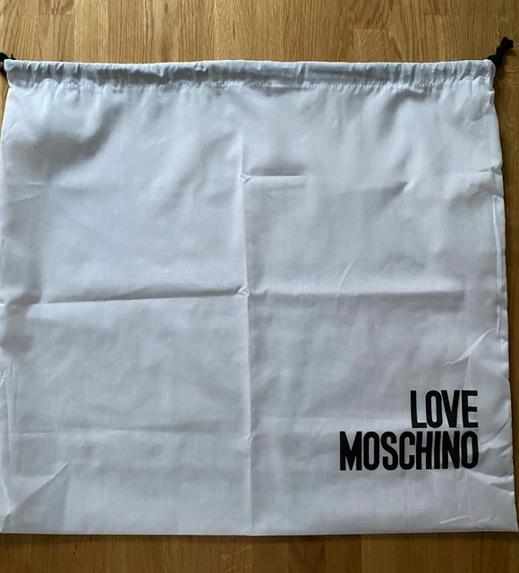 Love Moschino 1 Borsa Protezione Polvere Cotone Bianco L26xL29 cm Nuova