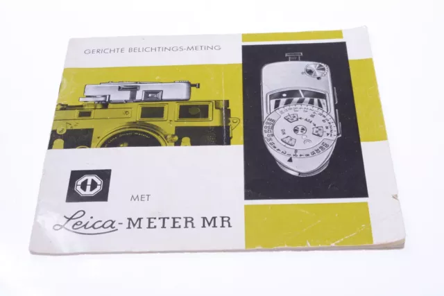 ✅ Leica M, Mr 3 Light Meter Original Instructions Manual German 141-1