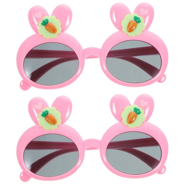 2 Pairs  of Summer Cute Cartoon Summer Eyeglasses Cartoon Sunglasses