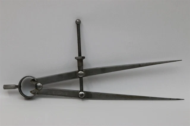 Vintage Goodell Pratt 8.5 inch Spring-Type Caliper Dividers With Flat Legs USA